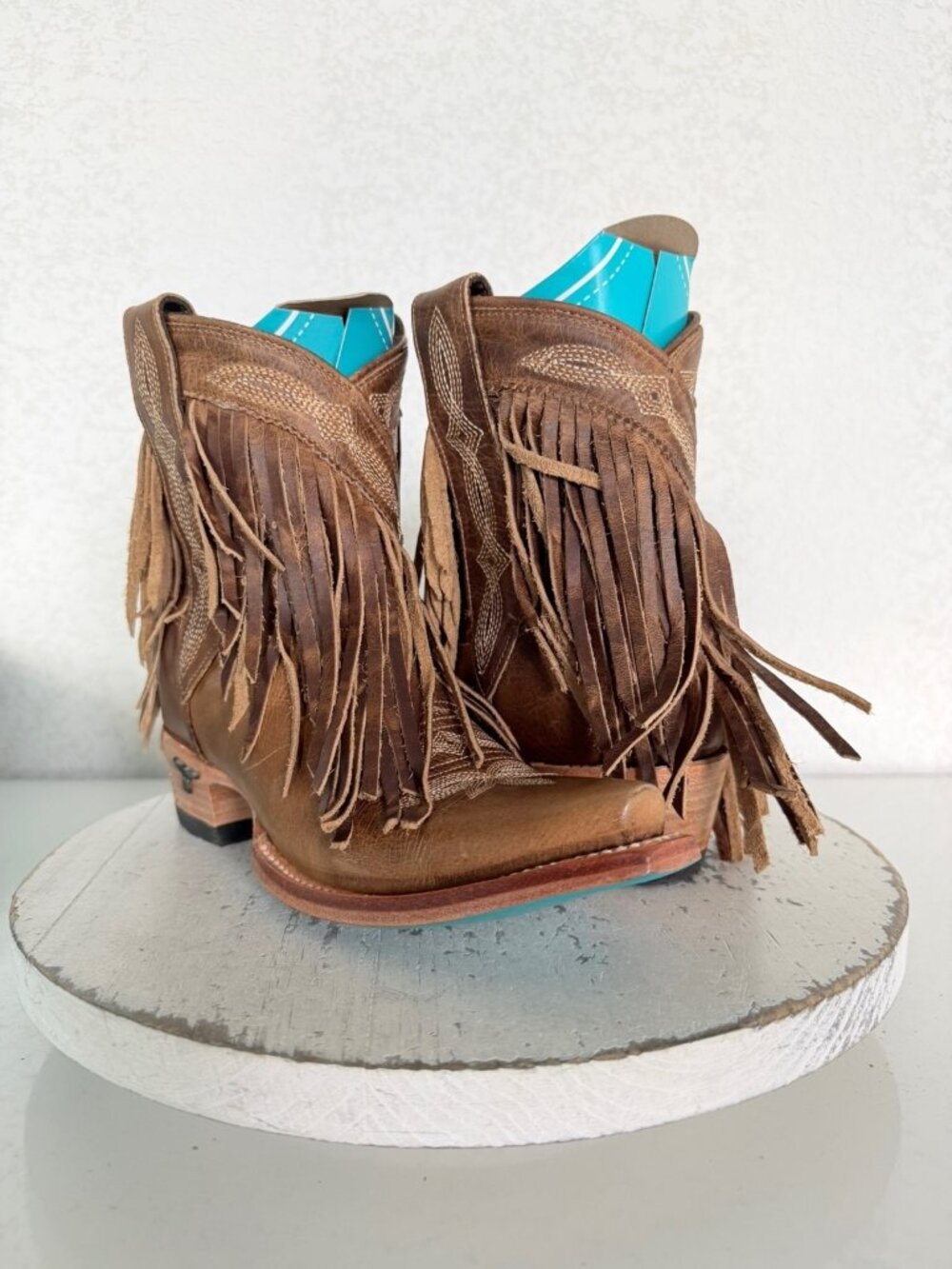 Lane Boots SENITA FALLS Brown Cowboy Boots Womens 5.5 Western Short Booties